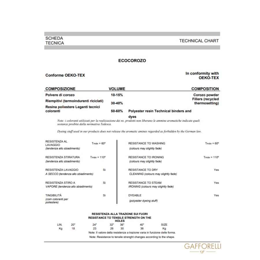 Recycled Button in Corozo Powder D286 - Gafforelli Srl