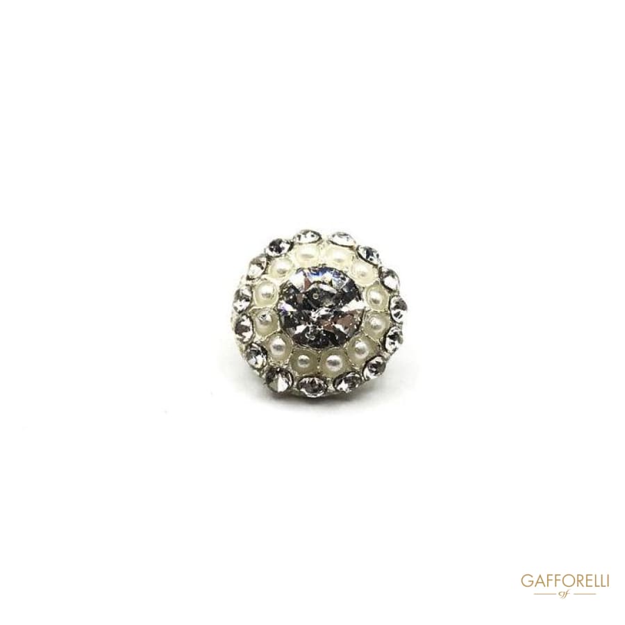 Rhinestones and Pearls Button - Art. A185 shirt rhinestone