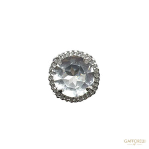 Round Button With Central Stone And Chain A643 / Mod -