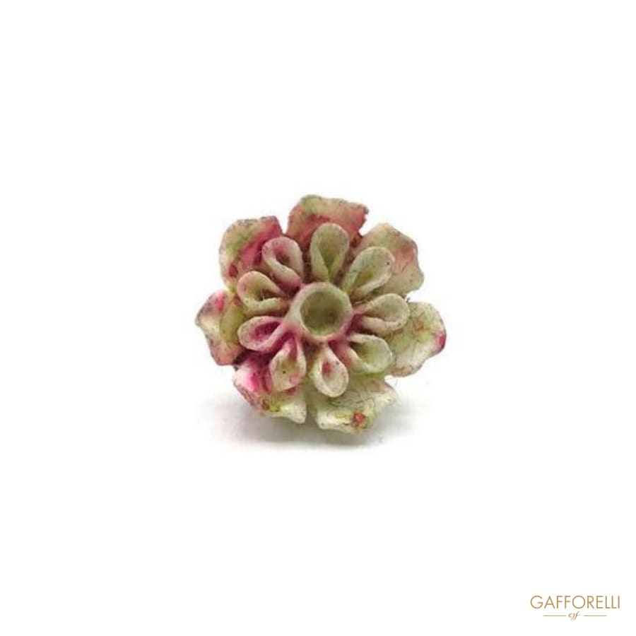 Rubberized Effect Polyester Flower Button - Art. D204
