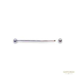 Silver Metal Piercing With Beads U295 - Gafforelli Srl