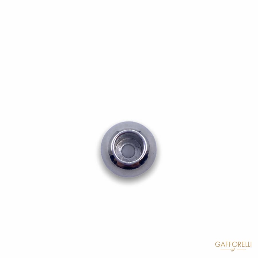 Spherical Knot Clip with Two Smooth Holes in Silver Color