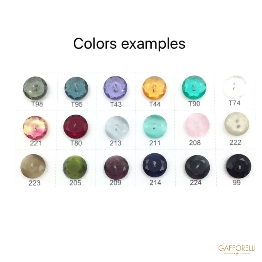 Square Glass Buttons - Art. 5283 glass