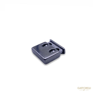Square Two Hole Metal Cord Stopper V62 - Gafforelli Srl