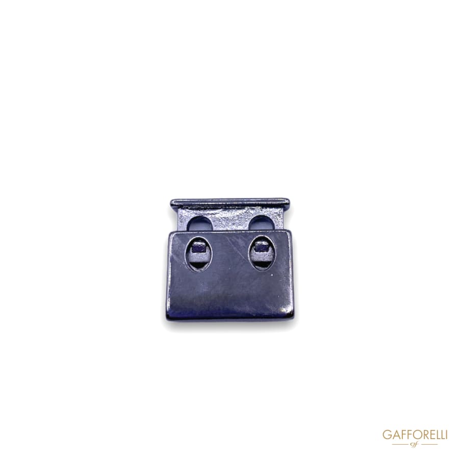 Square Two Hole Metal Cord Stopper V62 - Gafforelli Srl