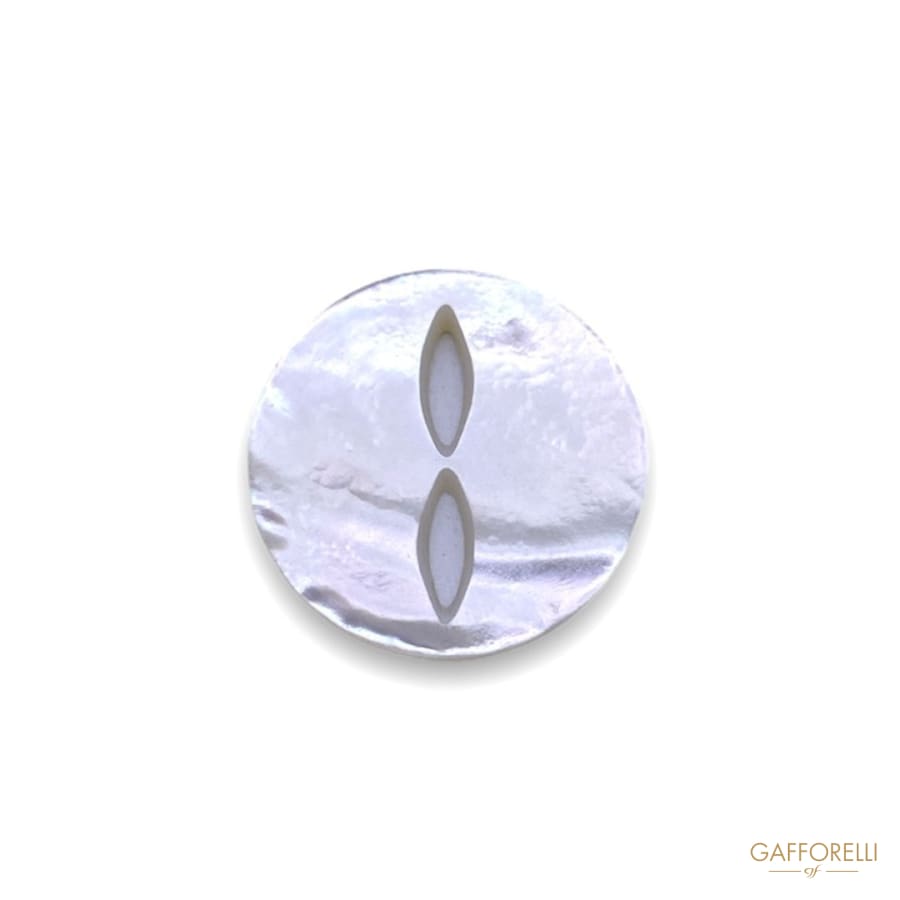 Two-hole White Mother-of-pearl Button 707 - Gafforelli Srl
