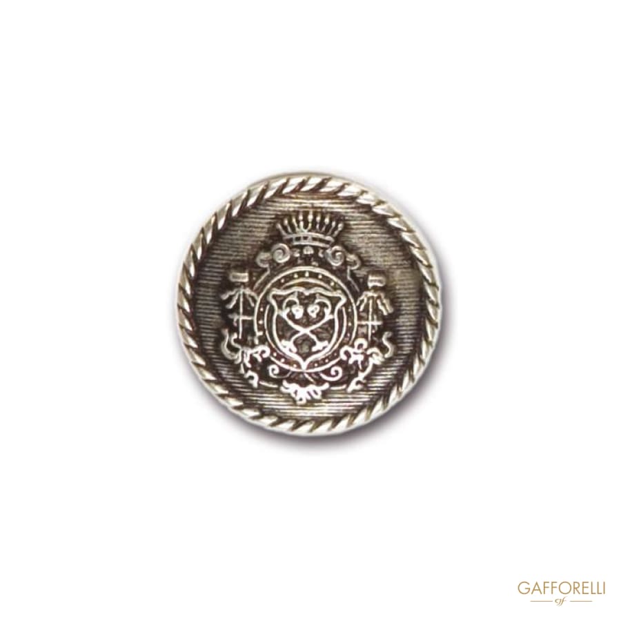 Zamak Buttons with Logo and Spiral Border - Art. 4742 metal