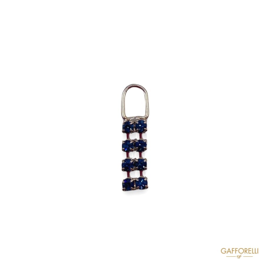 Zamak Puller in Gold Color with Mountain Rhinestones 5532