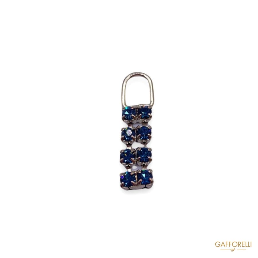 Zamak Puller in Gold Color with Mountain Rhinestones 5532
