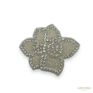 Iron-on With Rhinestones In The Shape Of a Flower- Art. A695
