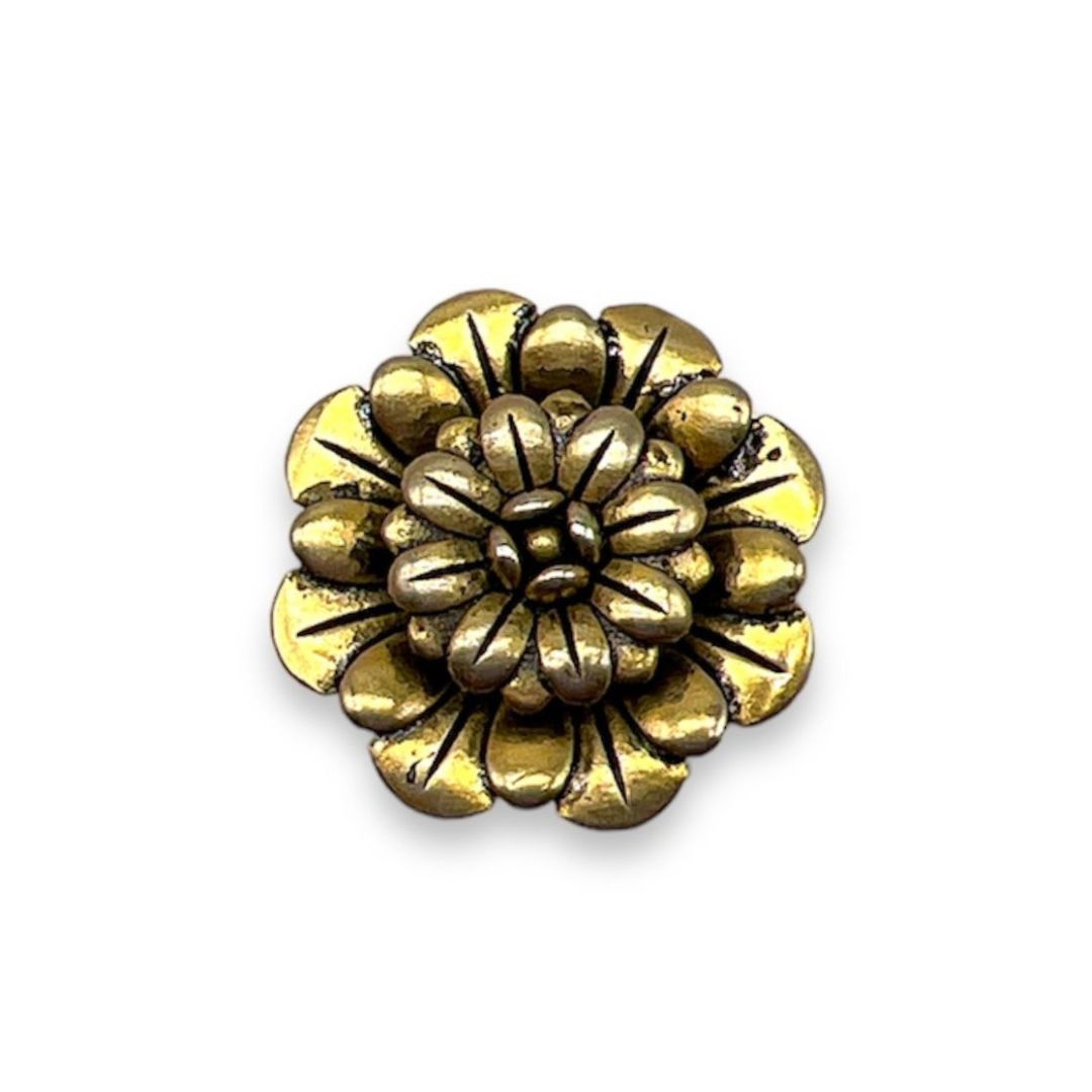 Round Flower Button- Art. B174 - Gafforelli Srl metal
