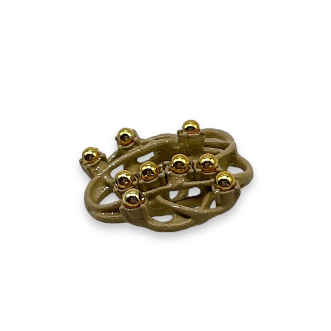 Modern Button Woven with Beads- Art. B188 - Gafforelli Srl