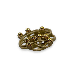 Modern Button Woven With Beads- Art. B188 - Gafforelli Srl