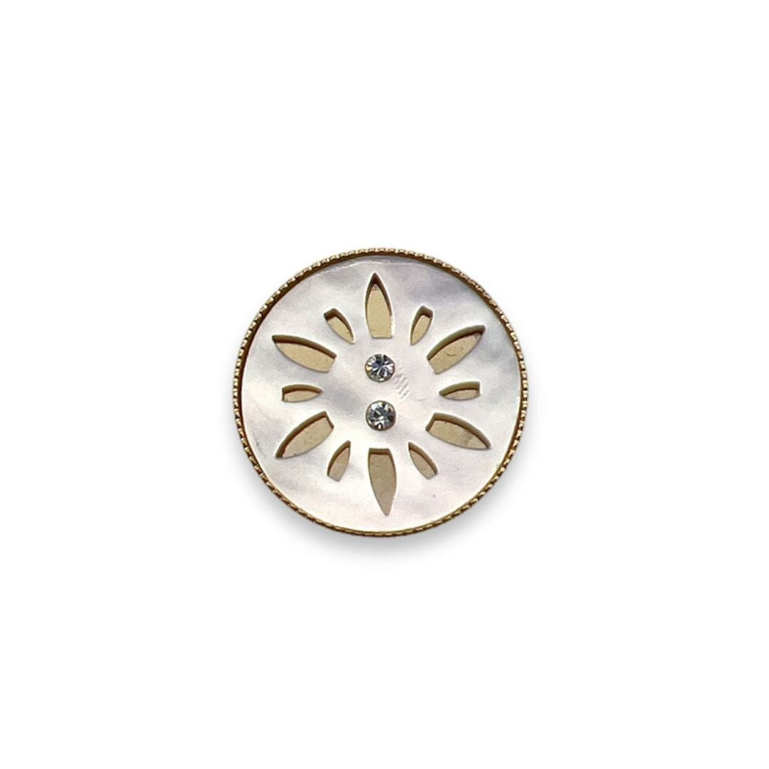 Mother of Pearl Chanel Style Button with Strass- Art. G128