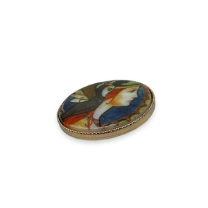 Mother Of Pearl Button With Printed Design- Art. G129 -