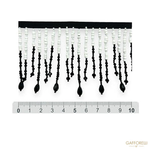 Two-tone Hanging Bead Trimmings H303 - Gafforelli Srl