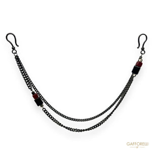 Black and Red Men’s Trouser Chain- Art. U237- Gafforelli