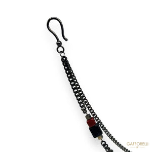 Black and Red Men’s Trouser Chain- Art. U237- Gafforelli