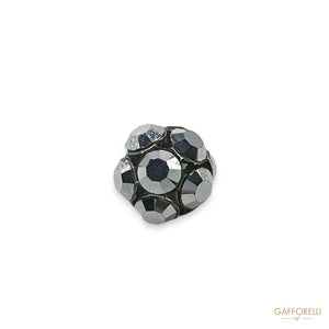 Brooch With Metallic Rhinestones U445 - Gafforelli Srl Pin