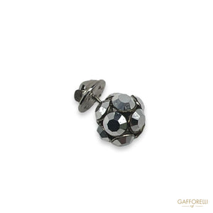 Brooch With Metallic Rhinestones U445 - Gafforelli Srl Pin