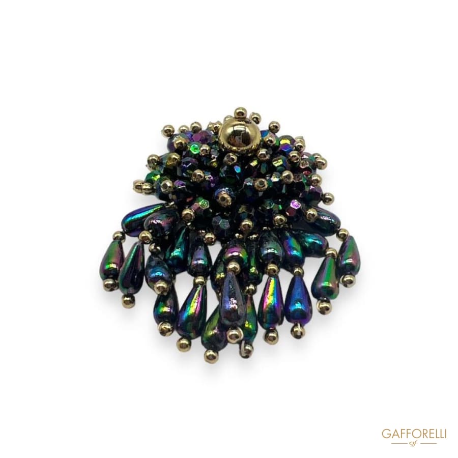 Brooch With Multicolor Beads- Art. D385 - Gafforelli Srl