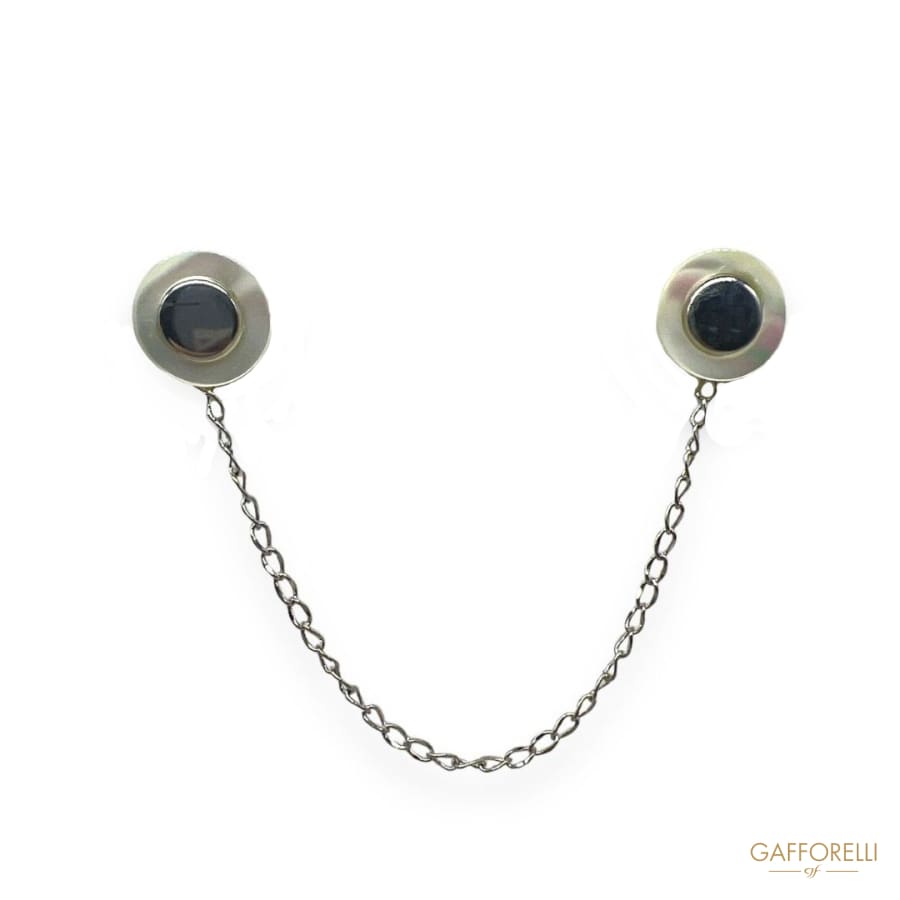 Brooch with Oval Mother-of-pearl Pendant U399 - Gafforelli