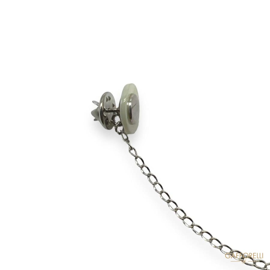 Brooch with Oval Mother-of-pearl Pendant U399 - Gafforelli