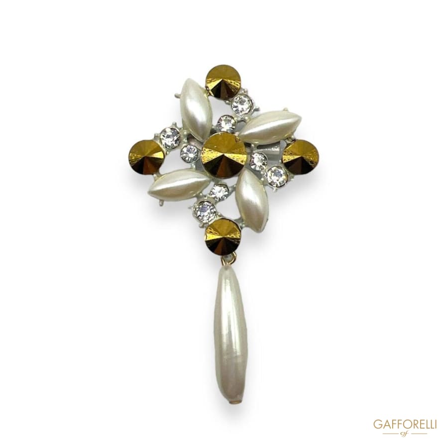 Brooch With Pendant- Art. D427 - Gafforelli Srl brooches