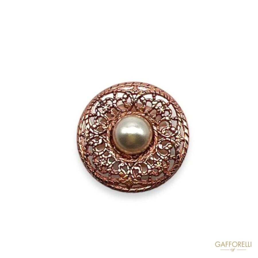 Button with Decoration and Central Pearl- Art. D422