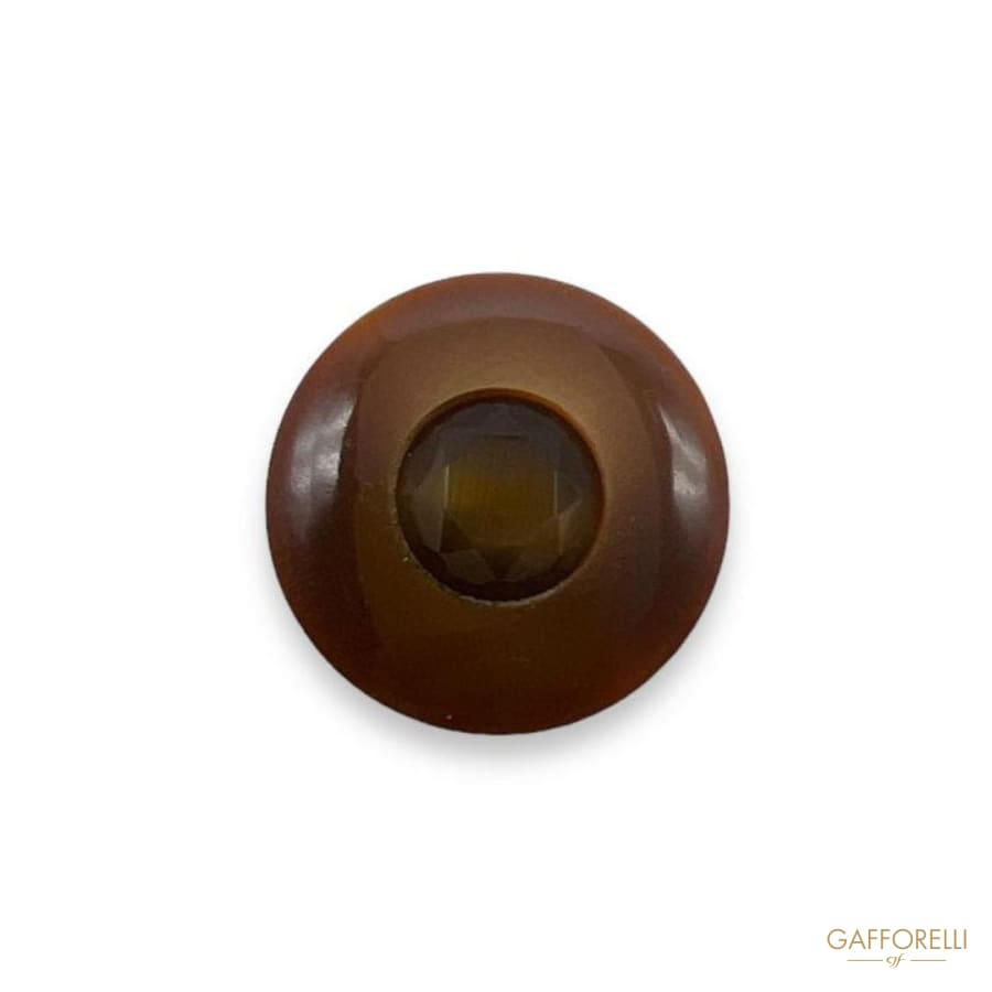 Button with Polyester Base and Rhinestone Detail- Art. D419