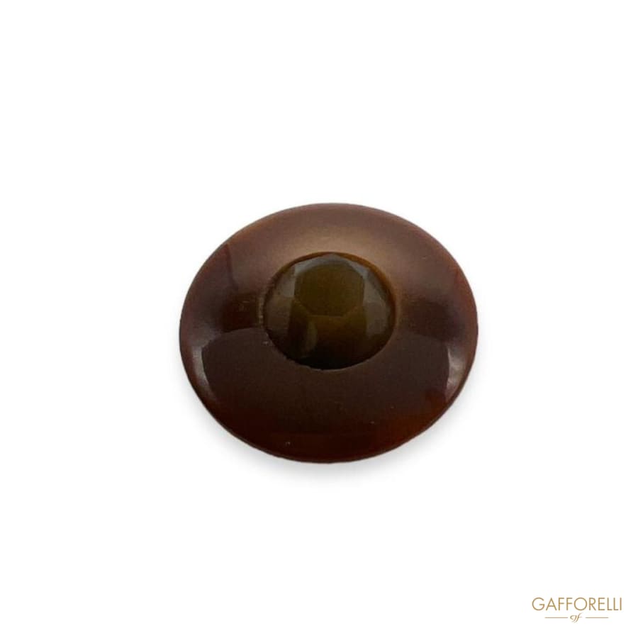 Button with Polyester Base and Rhinestone Detail- Art. D419