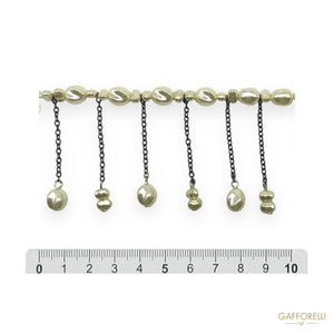 Chain Of Hanging Pearls A457 - Gafforelli Srl rhinestones