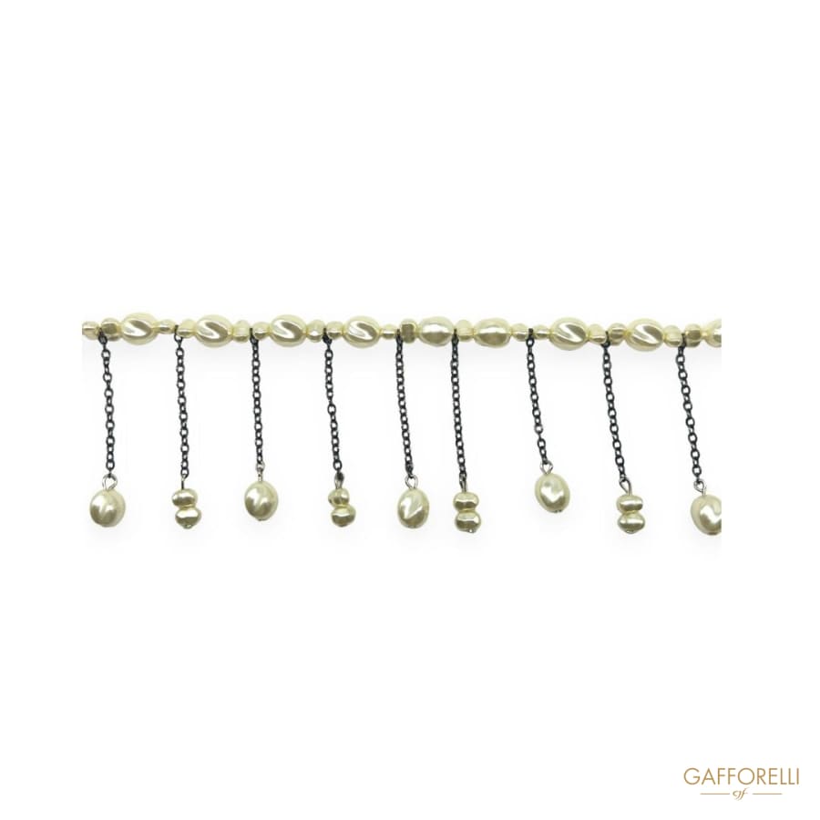 Chain of Hanging Pearls A457 - Gafforelli Srl rhinestones