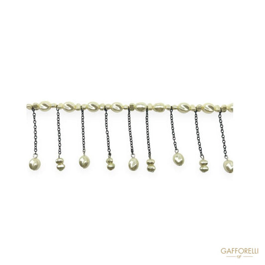 Chain of Hanging Pearls A457 - Gafforelli Srl rhinestones