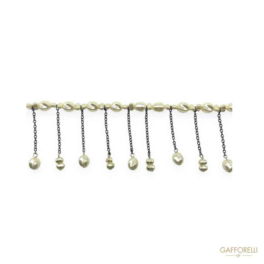 Chain Of Hanging Pearls A457 - Gafforelli Srl rhinestones
