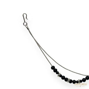 Chain for Men’s Trousers with Beads and Rhinestone Charms