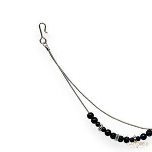 Chain For Men’s Trousers With Beads And Rhinestone Charms -