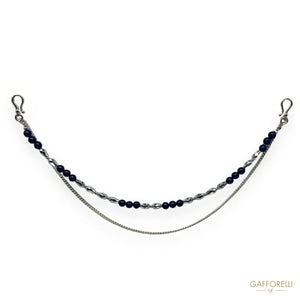 Chain For Men’s Trousers With Blue And Silver Irregular