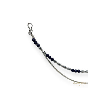 Chain for Men’s Trousers with Blue and Silver Irregular
