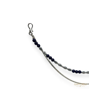 Chain For Men’s Trousers With Blue And Silver Irregular