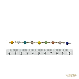 Chain With Multicolor Beads E239 - Gafforelli Srl