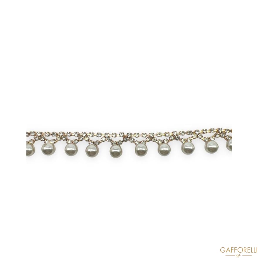 Chain with Pearls A633 - Gafforelli Srl rhinestones chains