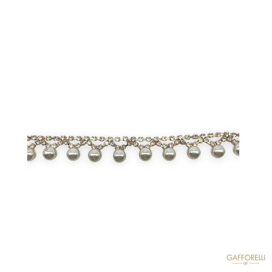 Chain with Pearls A633 - Gafforelli Srl rhinestones chains