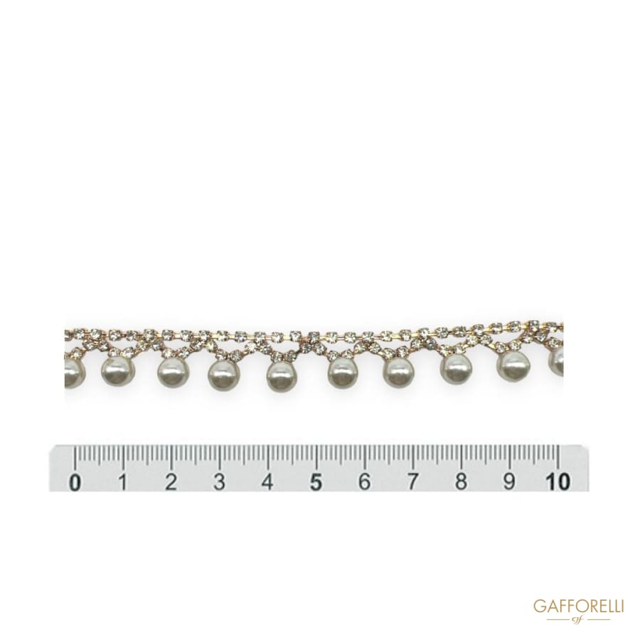Chain with Pearls A633 - Gafforelli Srl rhinestones chains