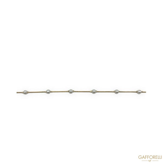 Chain with Pearls E241 - Gafforelli Srl rhinestones chains