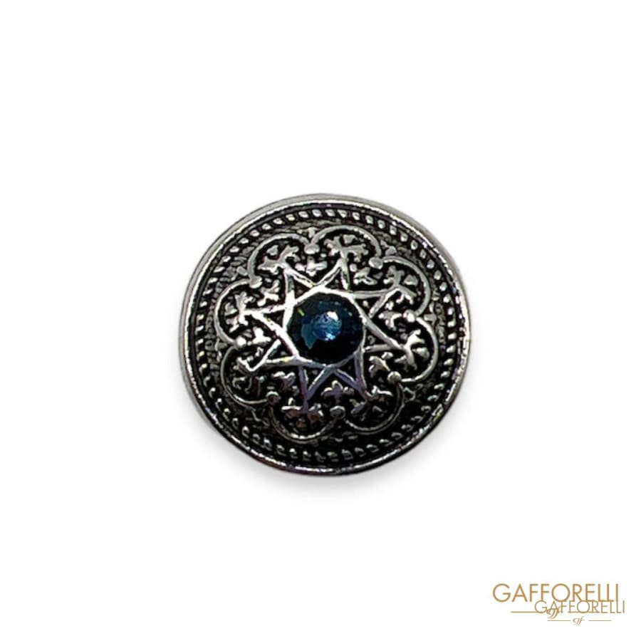 Coat of Arms Button with Rhinestones - Art. B194