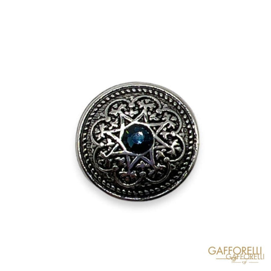 Coat of Arms Button with Rhinestones - Art. B194