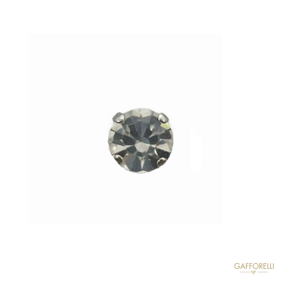 Cufflink With Single Rhinestone U264 Gem - Gafforelli Srl