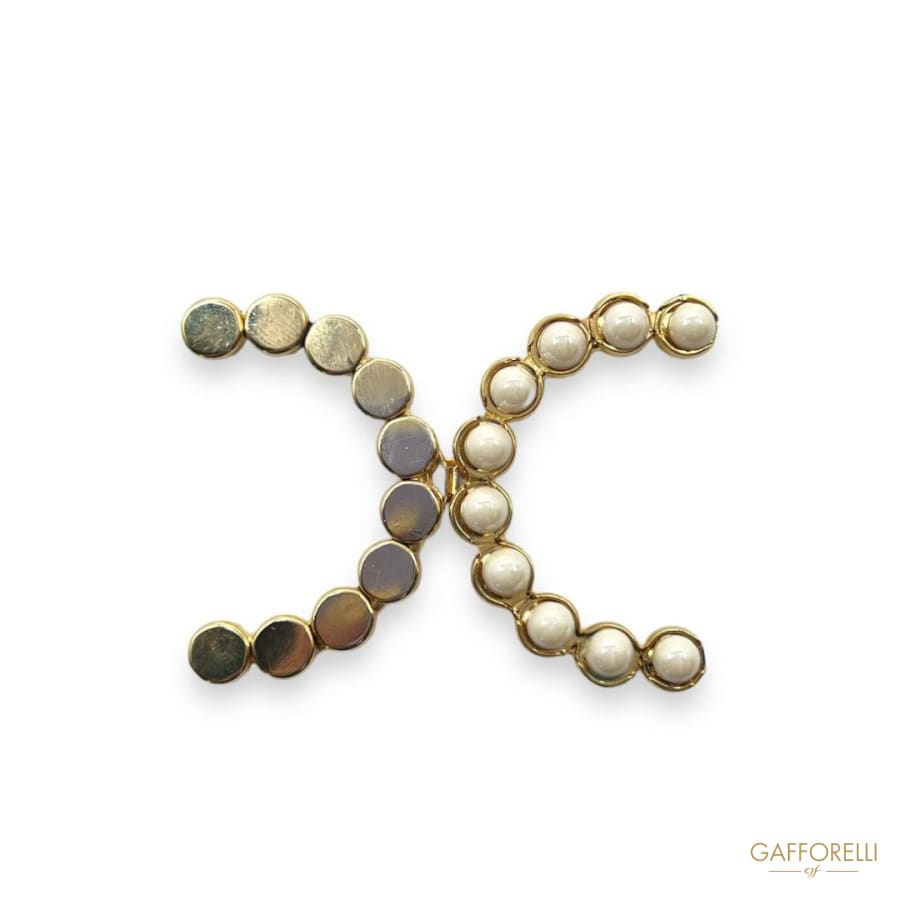 Elegant Hook with Pearly Half Balls- Art. D392- Gafforelli