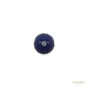 Faceted Ball Cufflink In Polyester With Rhinestones U508 -